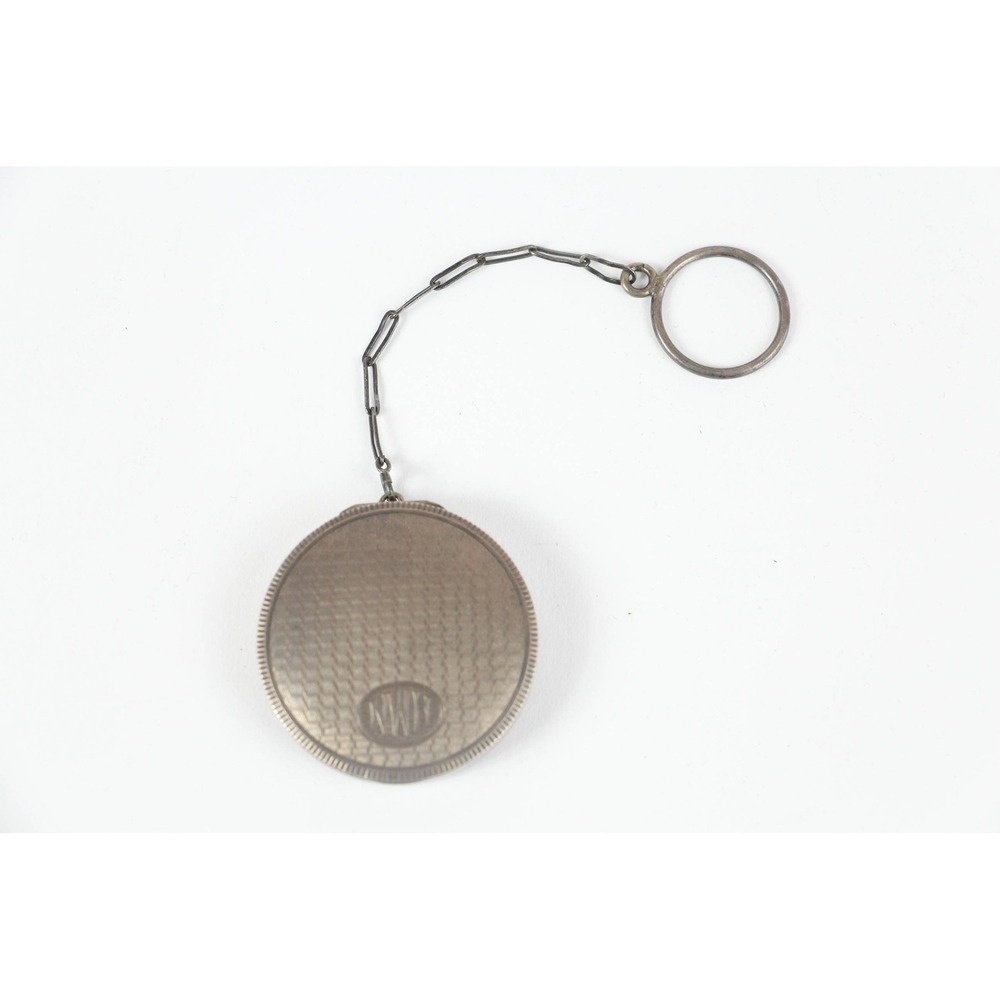 Vintage 1920s Elgin Sterling Silver 925 Mini Coin Purse Powder Compact Box Ring